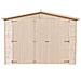 Garage In Legno 18 M2 - Magazzino Con Finestre - A222x616x324 Cm - In Pannelli In Legno Naturale - Capanno Da Giardino - M102 - Foto miniatura 6