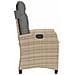 Set Da Bistrò 3 Pz Con Cuscini Beige Misto In Polyrattan - Foto miniatura 5