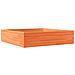 Fioriera Giardino Marrone Cera 100x100x23 Legno Massello Pino - Foto miniatura 2