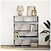 Libreria Grigio Cemento 100x33x125,5 Cm In Legno Multistrato - Foto miniatura 3