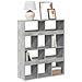 Libreria Grigio Cemento 100x33x125,5 Cm In Legno Multistrato - Foto miniatura 1