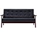 Divano A 3 Posti Nero In Similpelle - Foto miniatura 2