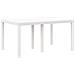 Set da Pranzo da Giardino da 7 Pezzi con Cuscini Bianco Polyrattan - Foto miniatura 5