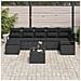 Set di Divano da Giardino 8 Pezzi con Cuscini Beige Polyrattan, Divano da Giardino 2 Posti con Cuscini Nero Polyrattan - Foto miniatura 3