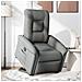 Poltrona Reclinante Alzapersona Elettrica Grigio Chiaro Tessuto - Foto miniatura 3