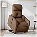 Poltrona Alzapersona Massaggiante Elettrica Marrone Tessuto - Foto miniatura 2