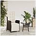 Sedia Reclinabile Giardino con Poggiapiedi Marrone Polyrattan - Foto miniatura 3