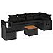 Set Divani da Giardino con Cuscini 7pz Nero Polyrattan - Foto miniatura 1