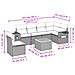 Set Divani da Giardino con Cuscini 7pz Nero Polyrattan - Foto miniatura 9