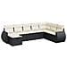 Set Divani da Giardino con Cuscini 8 pz Nero in Polyrattan - Foto miniatura 1