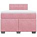 Giroletto a Molle con Materasso Rosa 120x190 cm in Velluto - Foto miniatura 4