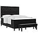 Letto a molle con materasso e panca nera 160x200 cm velluto - Foto miniatura 1