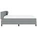 Letto a Rete con Materasso Grigio Chiaro 180x200 cm Tessuto - Foto miniatura 9