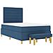 Letto con Box Spring e Materasso Blu 120x190 cm in Tessuto - Foto miniatura 8