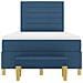Letto con Box Spring e Materasso Blu 120x190 cm in Tessuto - Foto miniatura 9