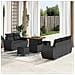 Set Divano da Giardino con cuscino 8 pcs Nero 80 x 80 x 71 cm - Foto miniatura 2