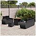 Set Divano da Giardino con cuscino 8 pcs Nero 80 x 80 x 71 cm - Foto miniatura 3