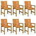 Sedie da pranzo da giardino 6 pcs Marrone 59 x 62.5 x 89 cm - Foto miniatura 1