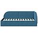 Cornice del letto ad angolo Blu 80 x 200 cm Velluto - Foto miniatura 5