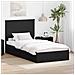 Letto con Contenitore Nero 100 x 200 cm Legno multistrato - Foto miniatura 2