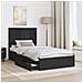 Letto con Contenitore Nero 100 x 200 cm Legno multistrato - Foto miniatura 3