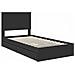 Letto con Contenitore Nero 100 x 200 cm Legno multistrato - Foto miniatura 4