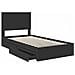 Letto con Contenitore Nero 100 x 200 cm Legno multistrato - Foto miniatura 5