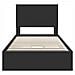Letto con Contenitore Nero 100 x 200 cm Legno multistrato - Foto miniatura 8