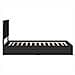 Letto con Contenitore Nero 100 x 200 cm Legno multistrato - Foto miniatura 9