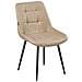 Set Di 2 Sedie Da Pranzo Melrose Pelle Sintetica Beige - Foto miniatura 3