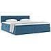 Letto con Contenitore Blu Scuro 200 x 200 cm Velluto - Foto miniatura 3
