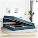 Letto con Contenitore Blu Scuro 200 x 200 cm Velluto - Foto miniatura 4