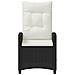 Sedia da Giardino 2 pcs Nero e Crema 56 x 60 x 112 cm - Foto miniatura 5