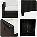 Sedia da Giardino 2 pcs Nero e Crema 56 x 60 x 112 cm - Foto miniatura 8