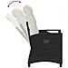 Sedia da Giardino 2 pcs Nero e Crema 56 x 60 x 112 cm - Foto miniatura 9