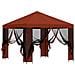 Gazebo da giardino con pareti laterali 3 x 3 m Terracotta - Foto miniatura 4