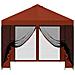 Gazebo da giardino con pareti laterali 3 x 3 m Terracotta - Foto miniatura 5