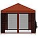 Gazebo da giardino con pareti laterali 3 x 3 m Terracotta - Foto miniatura 6