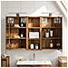 Set di Armadi da Bagno con lo scaffale 3 pcs 80 x 10,5 x 50 cm - Foto miniatura 4