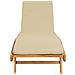 Lettino da sole Marrone e Beige Poliestere - Foto miniatura 4