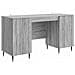 Scrivania Grigio Sonoma 142,5 x 50 x 75 cm Legno ingegnerizzato - Foto miniatura 1
