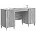 Scrivania Grigio Sonoma 142,5 x 50 x 75 cm Legno ingegnerizzato - Foto miniatura 2