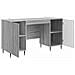 Scrivania Grigio Sonoma 142,5 x 50 x 75 cm Legno ingegnerizzato - Foto miniatura 3
