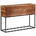 Tavolo Consolle 110x30x75cm in Legno Massello di Acacia e Ferro - Foto miniatura 9
