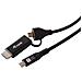 128437 cavo e adattatore video 3 m USB tipo-C HDMI + USB Type-C Nero - Foto miniatura 1
