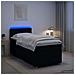 Letto box spring con materasso Nero 90 x 200 cm Tessuto - Foto miniatura 2