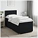 Letto box spring con materasso Nero 90 x 200 cm Tessuto - Foto miniatura 4