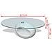 Tavolino Salotto Moderno Vetro Design Bianco Ovale - Foto miniatura 3