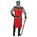 Costume Rosso Da Cavaliere Medievale Da Adulto Xl - Foto miniatura 2