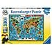 Puzzle XXL Animali del mondo 300 pz 49 x 36 cm 13257 - Foto miniatura 1